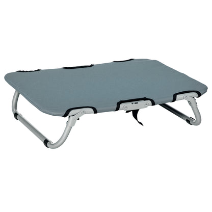 Lettino per Cani Pieghevole in Acciaio e Tessuto Oxford per Interni ed Esterni, 59x46x15 cm, Grigia