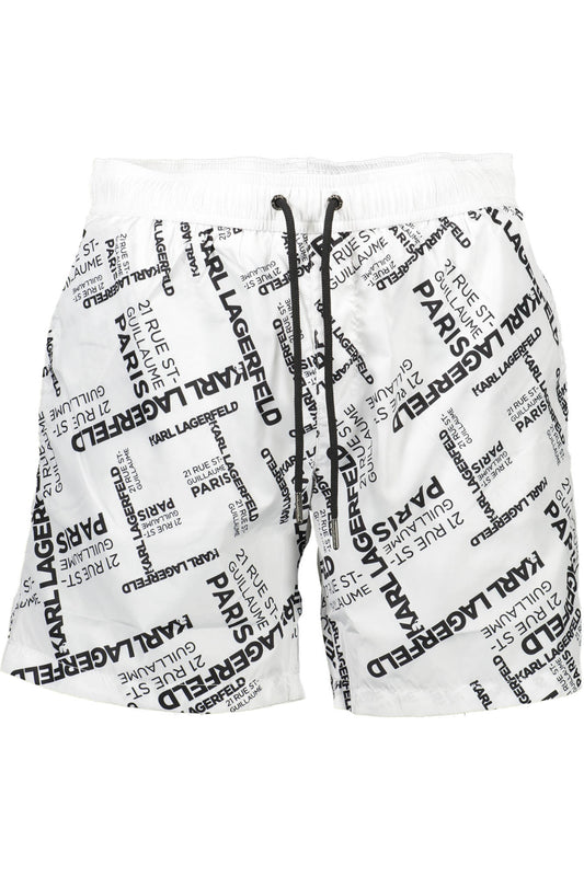 KARL LAGERFELD BEACHWEAR COSTUME PARTE SOTTO UOMO BIANCO TAGLIA = S