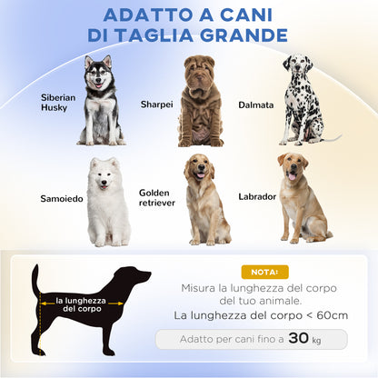 Divano per Cani di Taglia Grande con Cuscino Sfoderabile, in Poliestere e Legno, 98x67x25 cm, Grigio