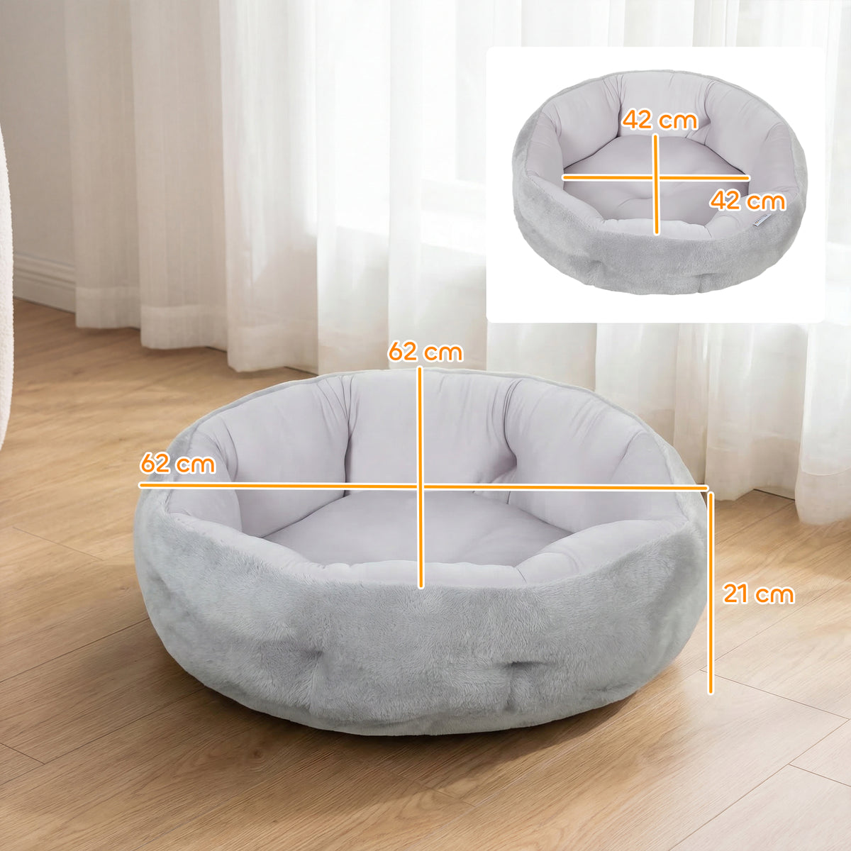 Letto Reversibile per Gatti, Letto per Cani di Piccola Taglia da Interno
