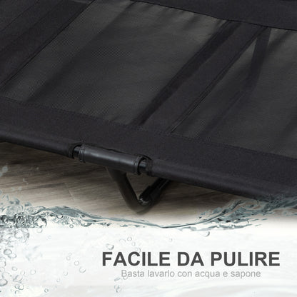 Brandina per Cani Grandi in Metallo e Tessuto Oxford con Borsa di Trasporto, 92x76x18cm, Nero