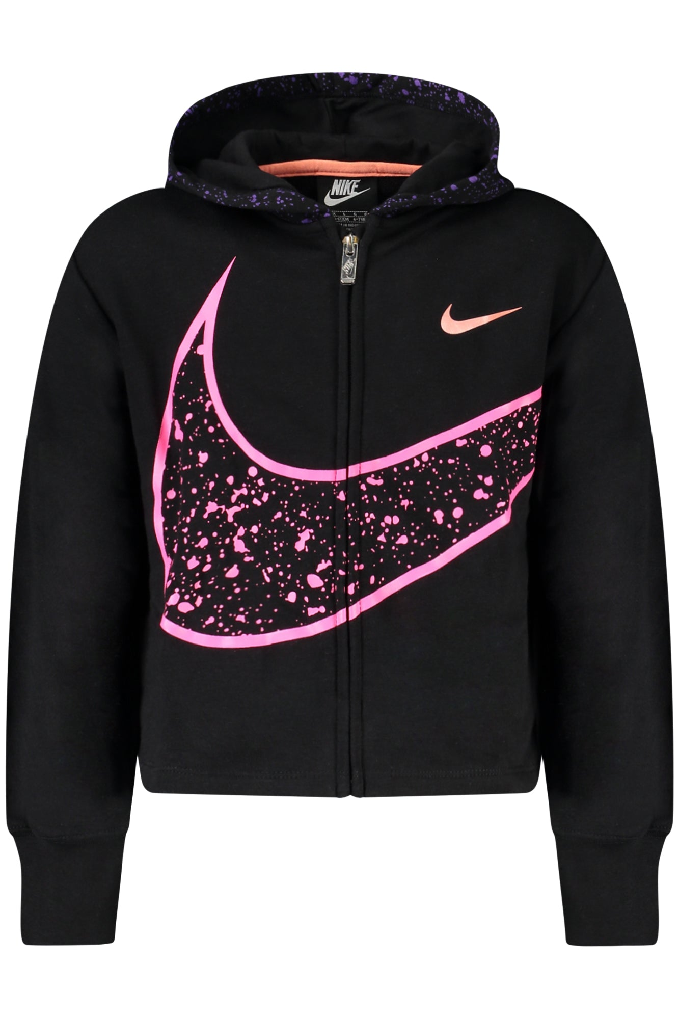 NIKE FELPA CON ZIP BAMBINA NERO TAGLIA = 6X