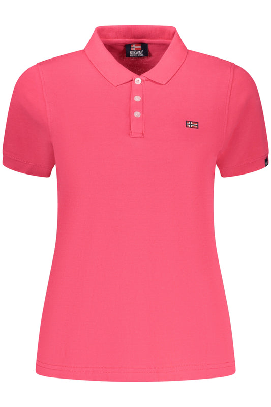 NORWAY 1963 POLO MANICHE CORTE DONNA ROSA TAGLIA = M