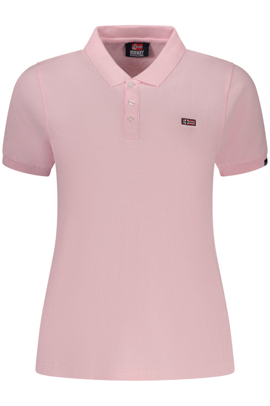 NORWAY 1963 POLO MANICHE CORTE DONNA ROSA TAGLIA = XL