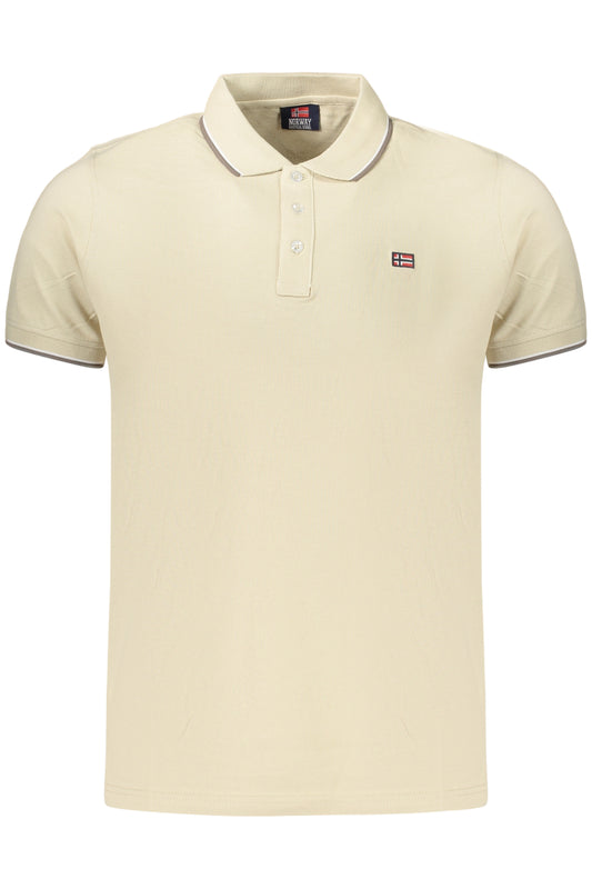 NORWAY 1963 POLO MANICHE CORTE UOMO BEIGE TAGLIA = S