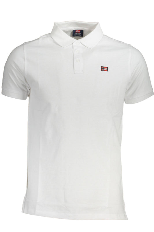 NORWAY 1963 POLO MANICHE CORTE UOMO BIANCO TAGLIA = S