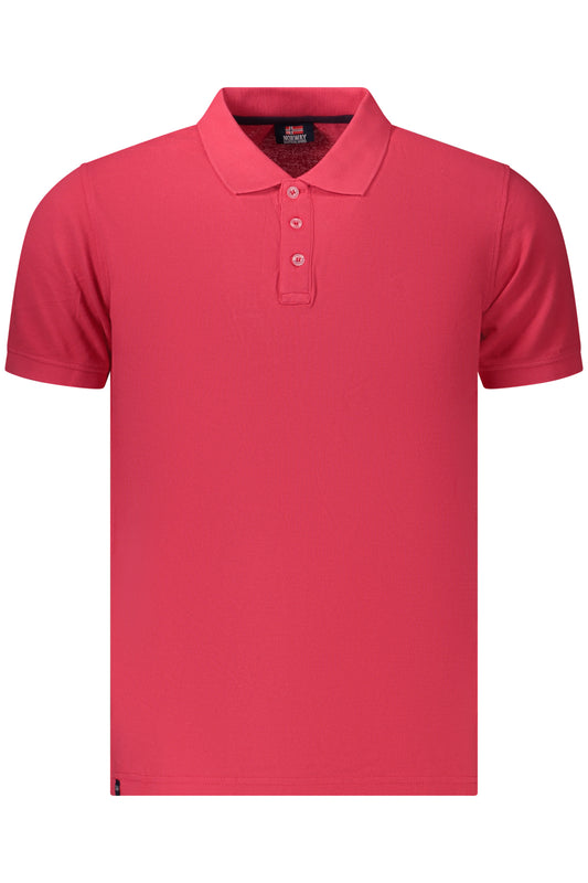 NORWAY 1963 POLO MANICHE CORTE UOMO ROSSO TAGLIA = L