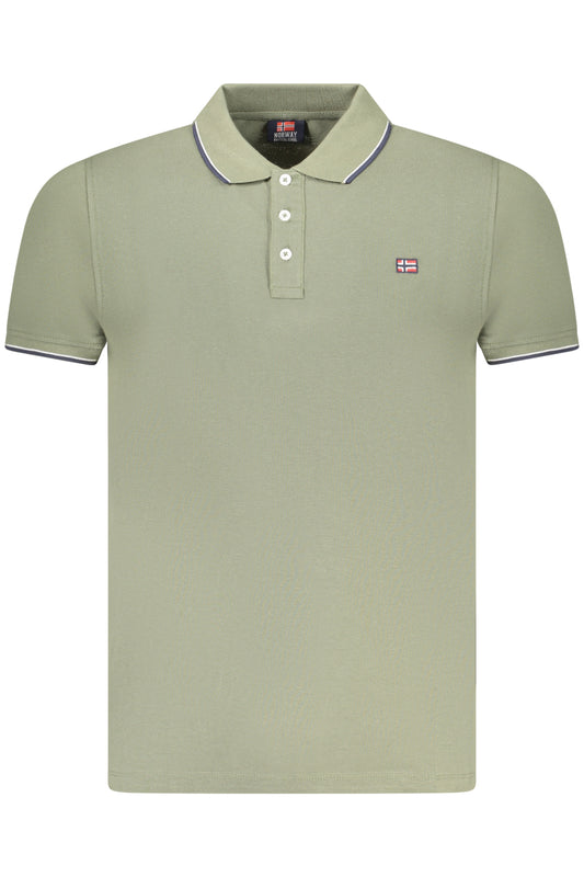 NORWAY 1963 POLO MANICHE CORTE UOMO VERDE TAGLIA = S