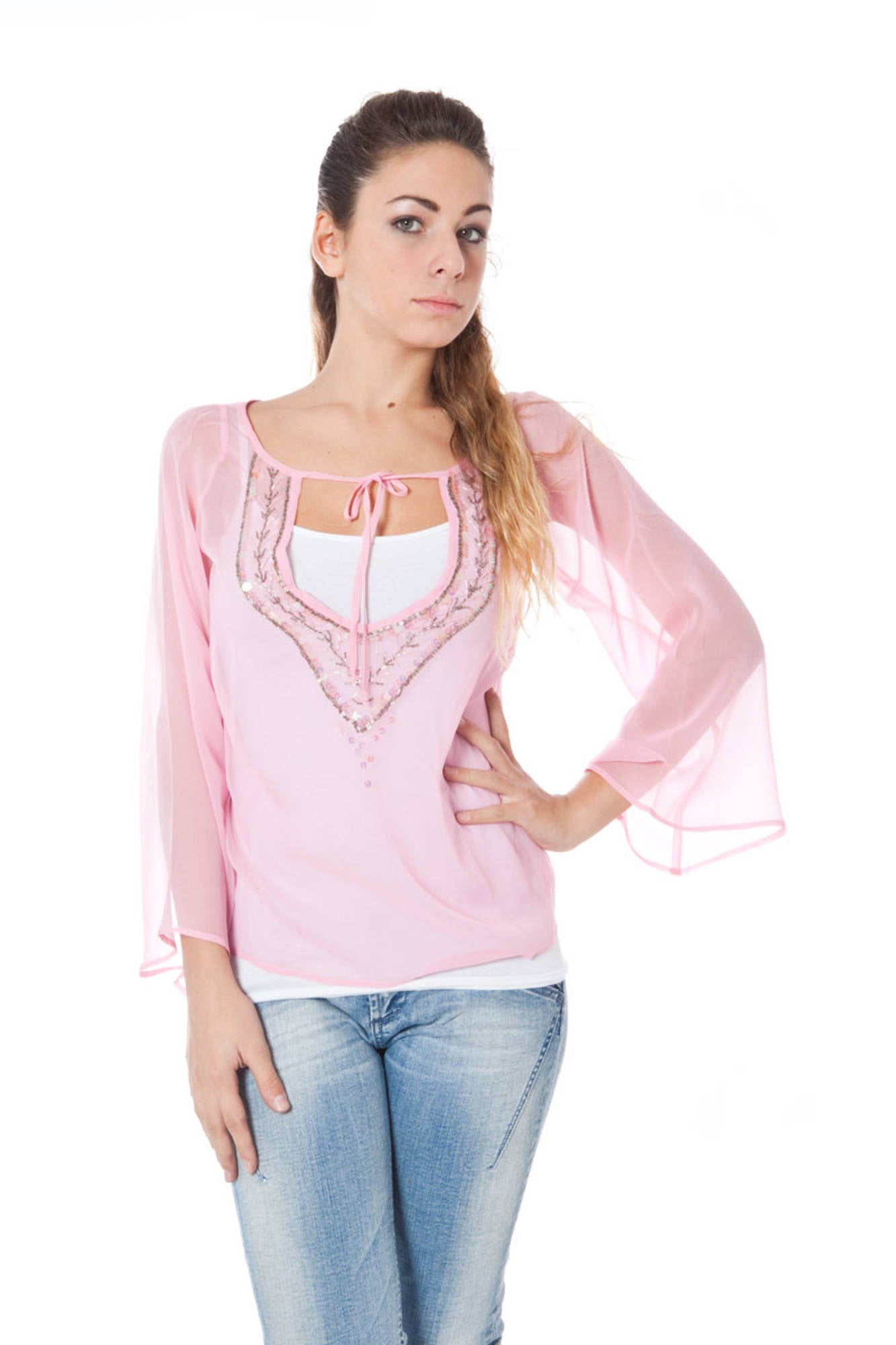 PHARD T-SHIRT MANICHE LUNGHE DONNA ROSA TAGLIA = S