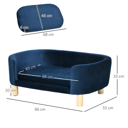 Cuccia per Cani da Interni, Divano per Gatti o Cani di Taglia Piccola Max. 10kg, Blu