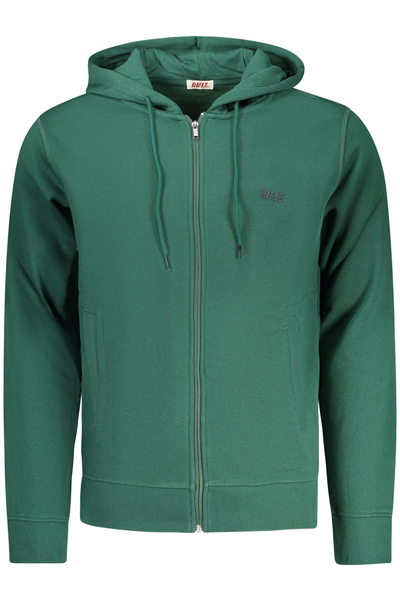 RIFLE FELPA CON ZIP UOMO VERDE TAGLIA = XL
