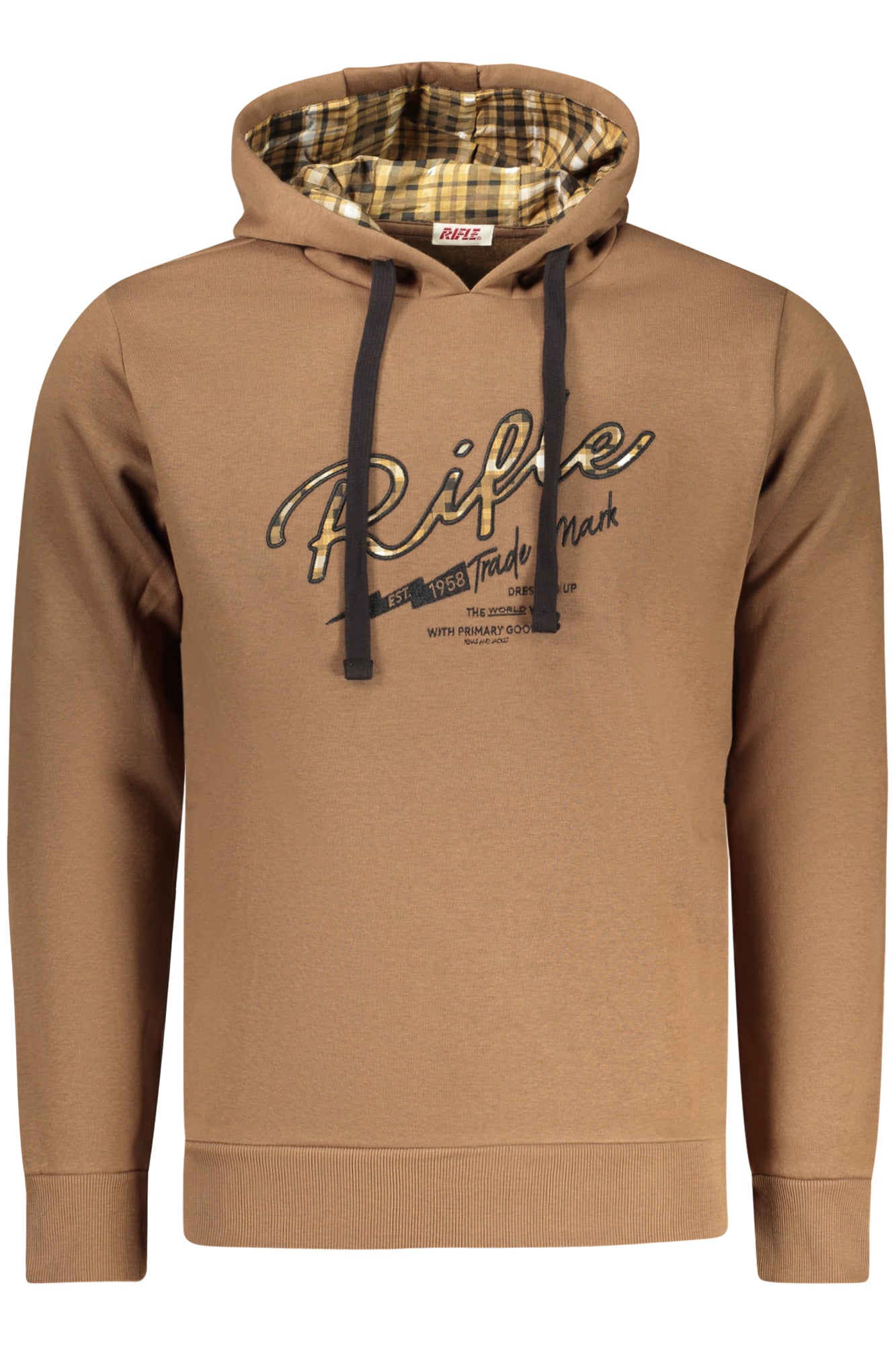 RIFLE FELPA SENZA ZIP UOMO MARRONE TAGLIA = XL