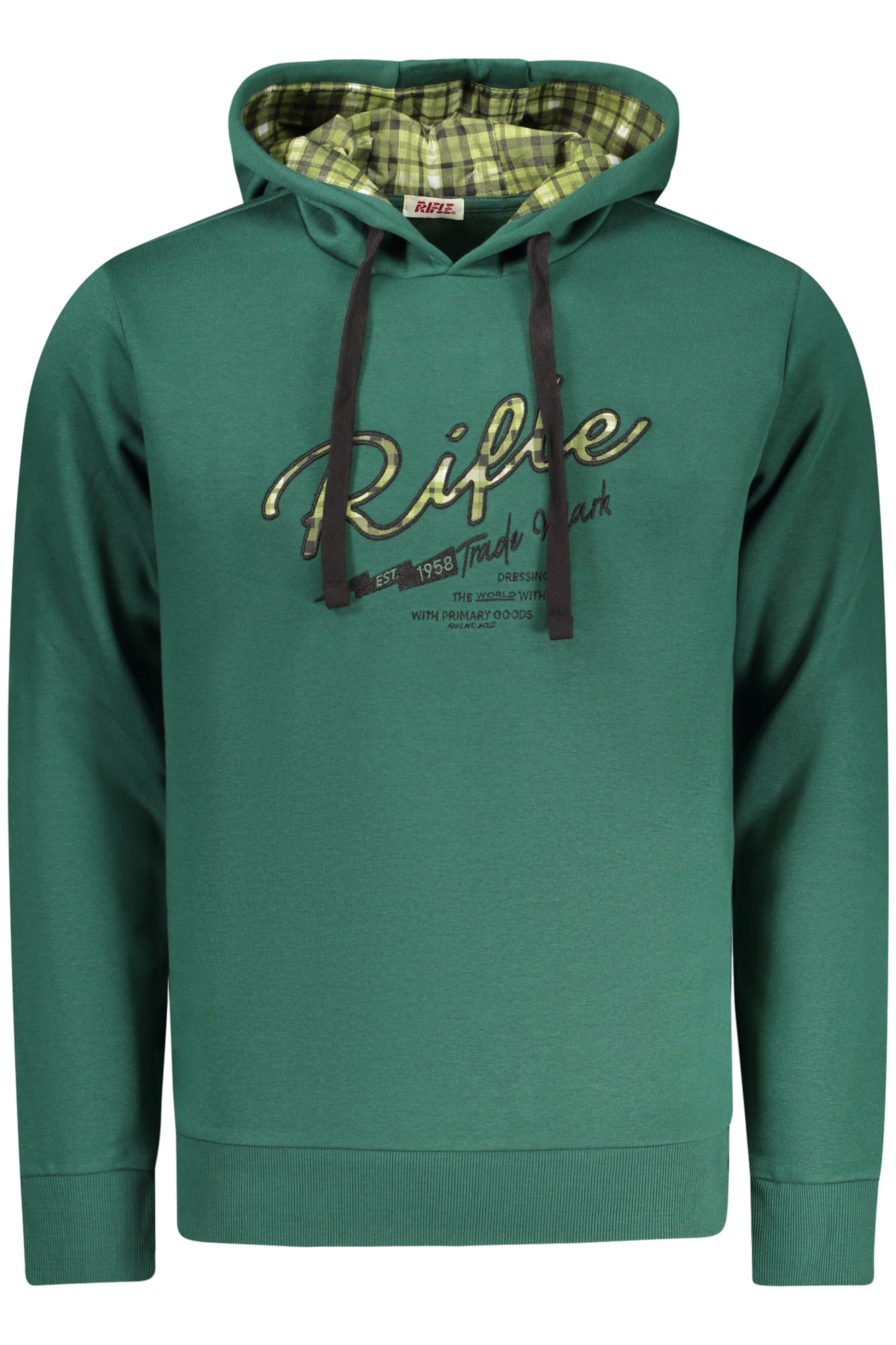RIFLE FELPA SENZA ZIP UOMO VERDE TAGLIA = XL