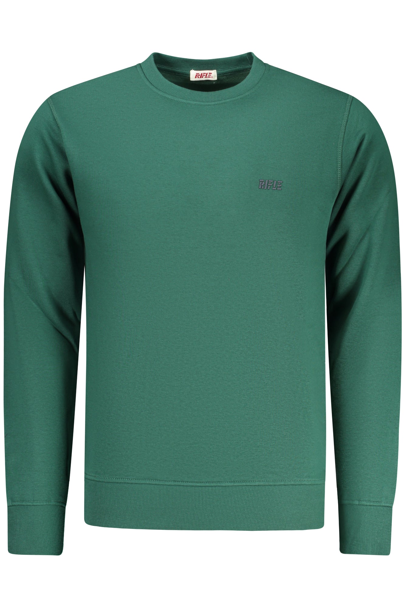 RIFLE FELPA SENZA ZIP UOMO VERDE TAGLIA = L