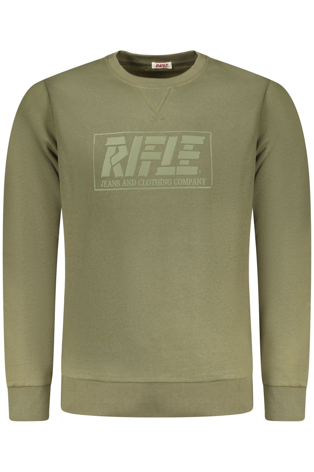 RIFLE FELPA SENZA ZIP UOMO VERDE TAGLIA = XL
