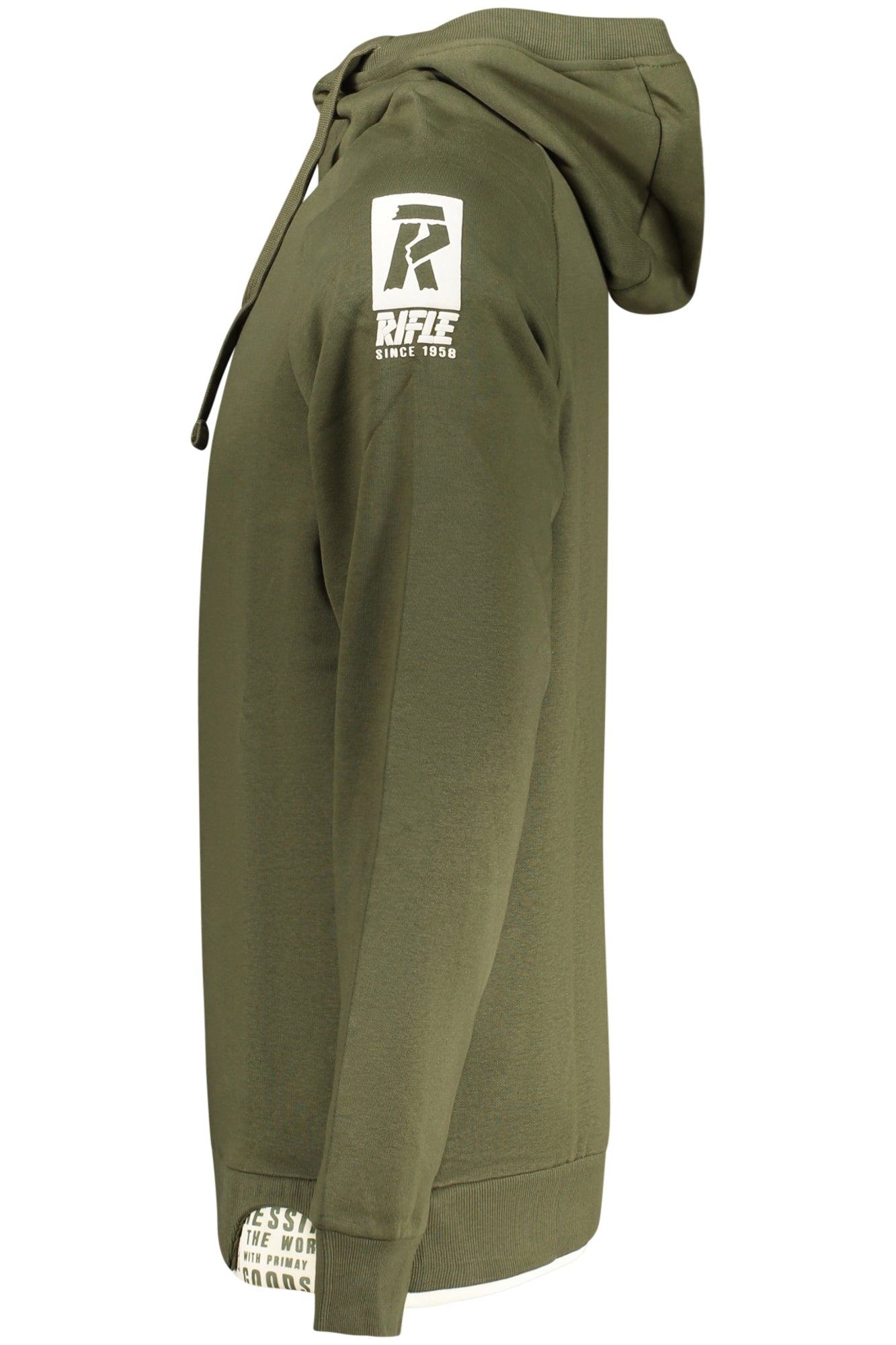 RIFLE FELPA SENZA ZIP UOMO VERDE TAGLIA = XL