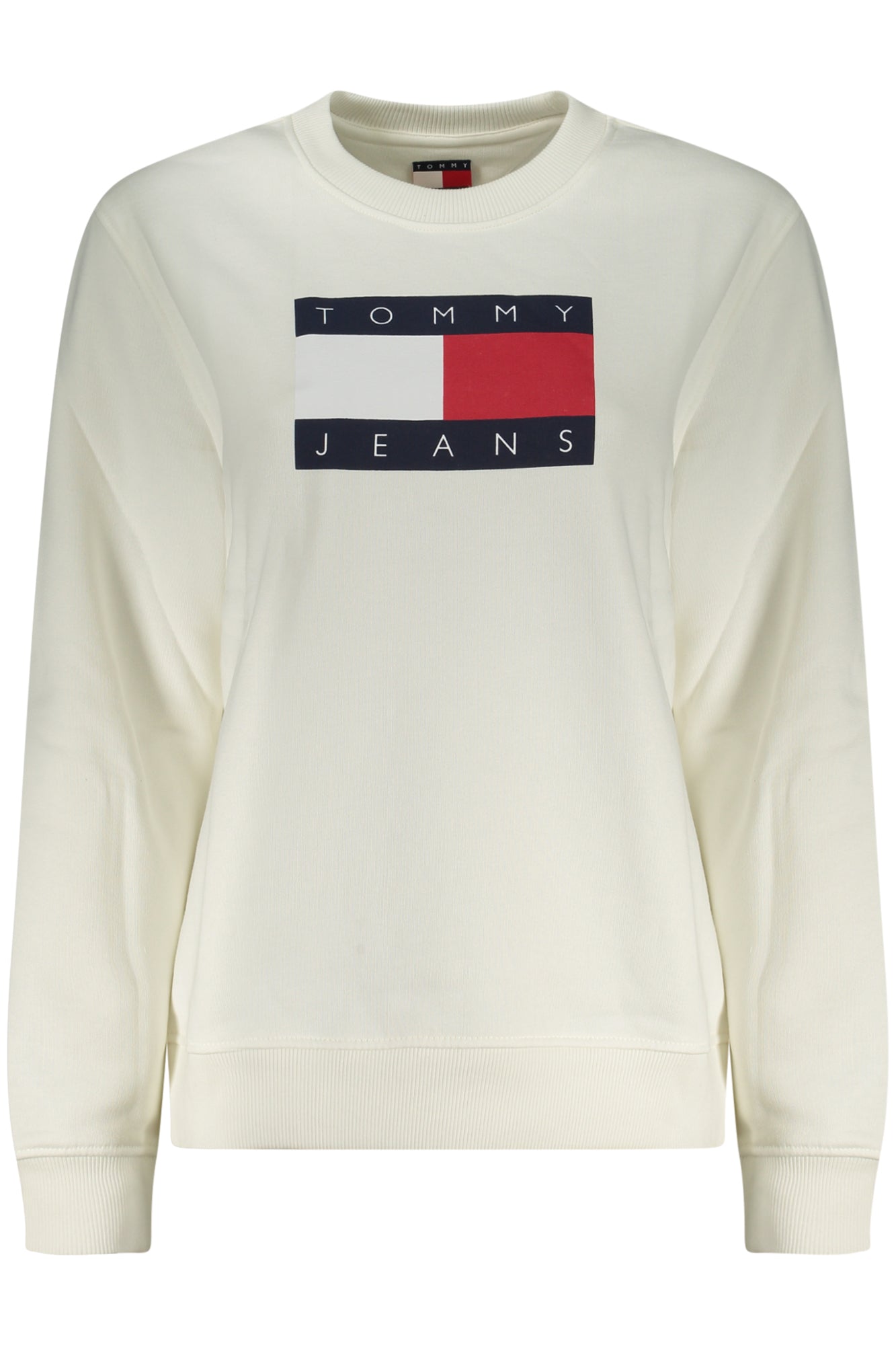 TOMMY HILFIGER FELPA SENZA ZIP DONNA BIANCO TAGLIA = S