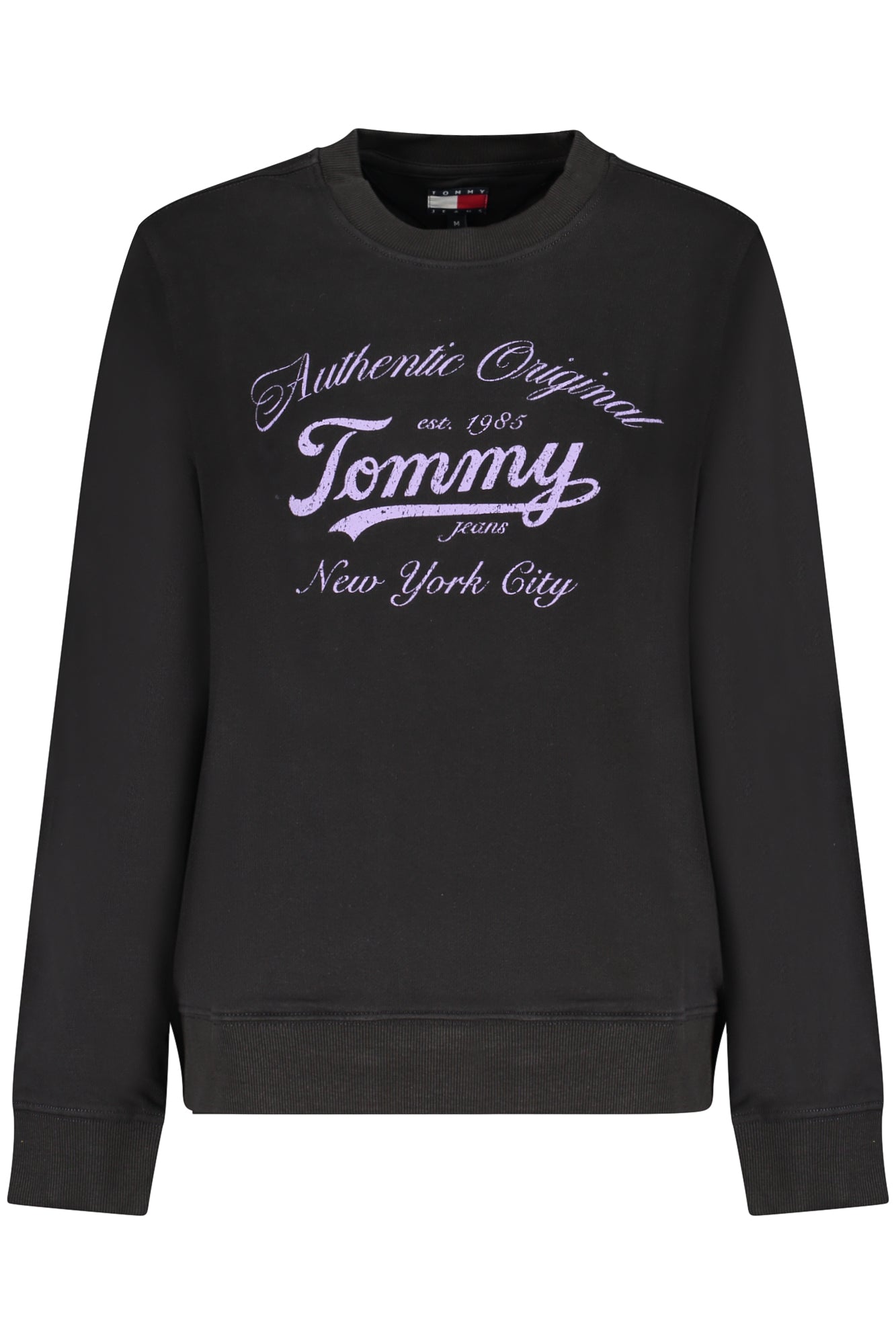 TOMMY HILFIGER FELPA SENZA ZIP DONNA NERO TAGLIA = L