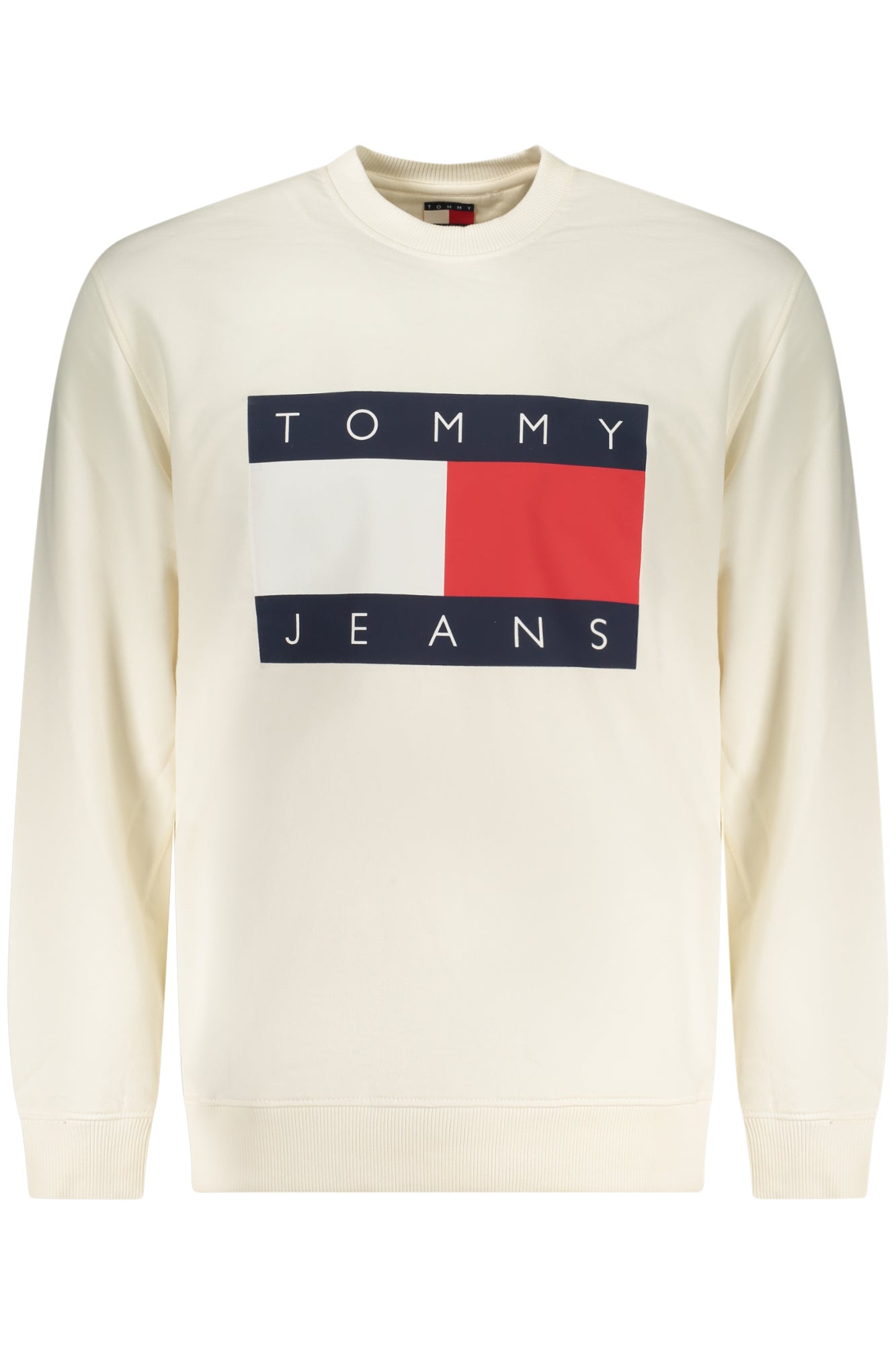 TOMMY HILFIGER FELPA SENZA ZIP UOMO BIANCO TAGLIA = L
