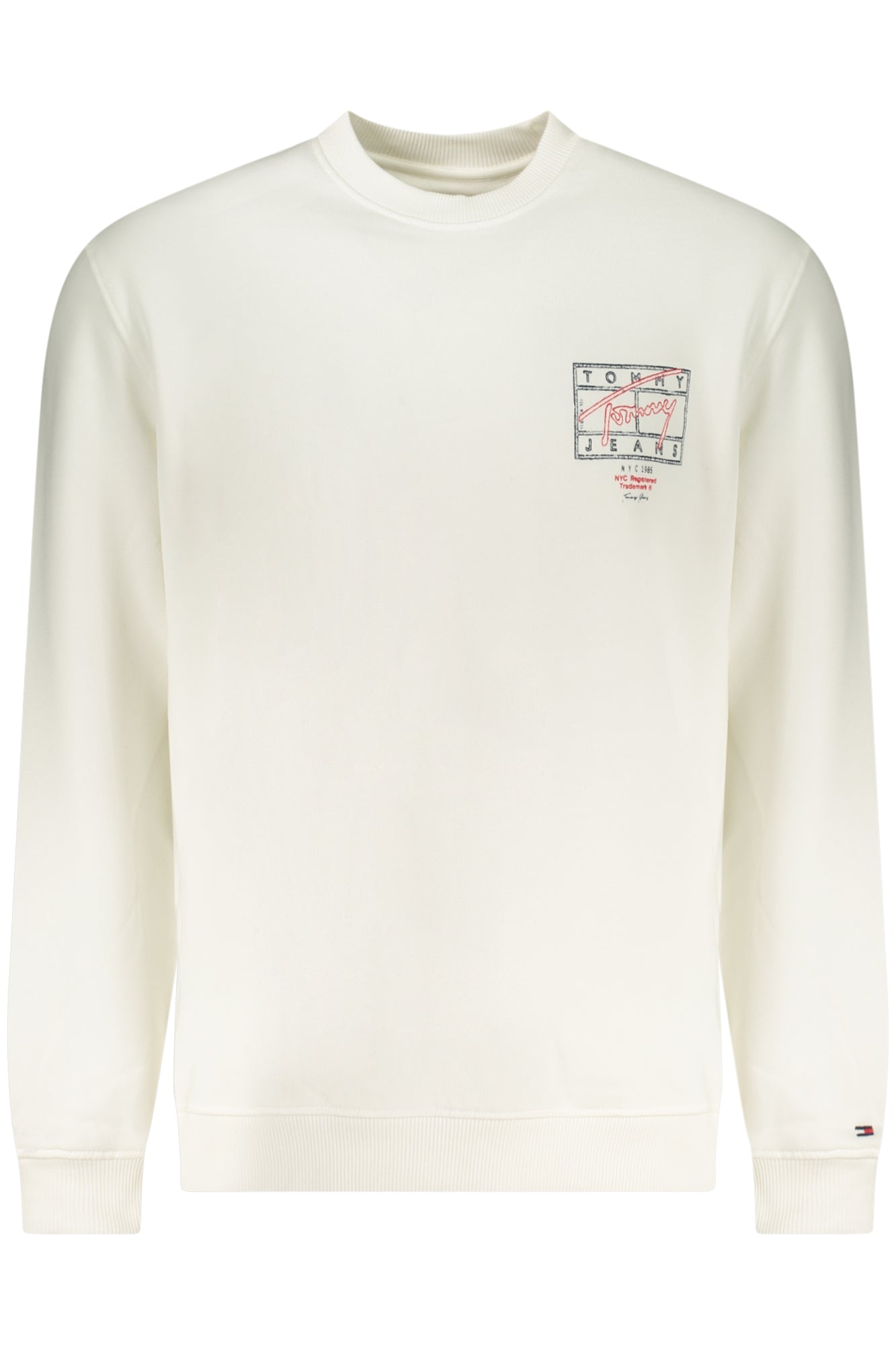 TOMMY HILFIGER FELPA SENZA ZIP UOMO BIANCO TAGLIA = XL