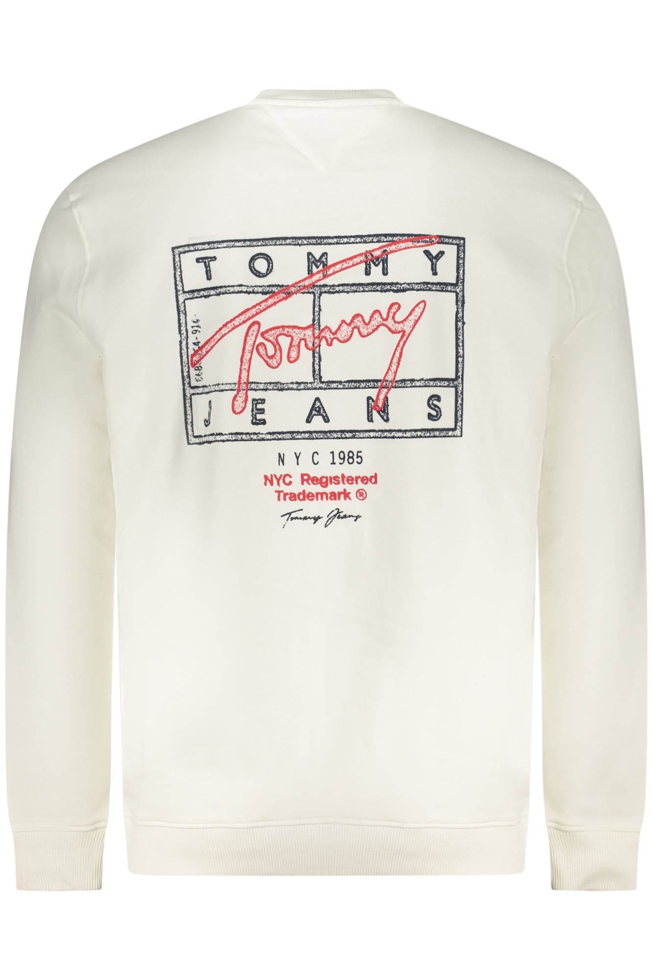 TOMMY HILFIGER FELPA SENZA ZIP UOMO BIANCO TAGLIA = S