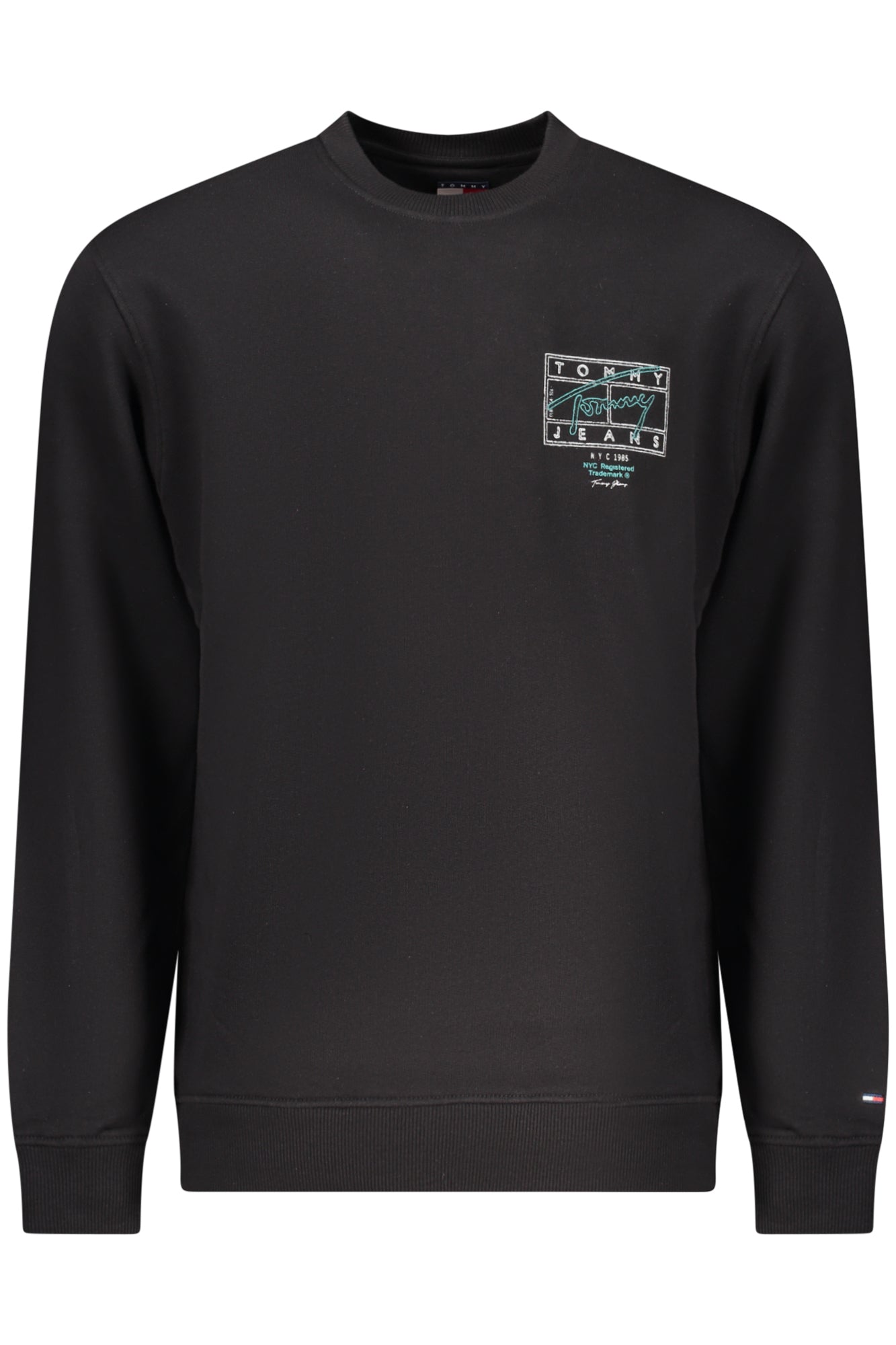 TOMMY HILFIGER FELPA SENZA ZIP UOMO NERO TAGLIA = XL