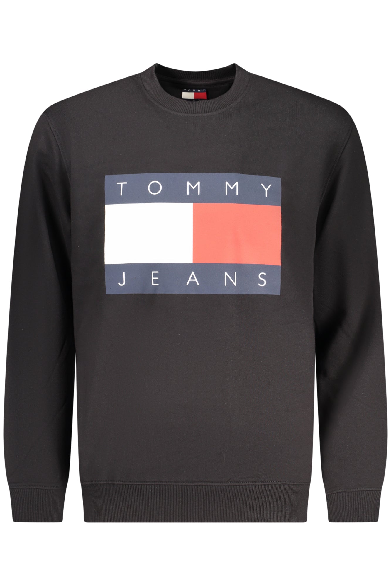 TOMMY HILFIGER FELPA SENZA ZIP UOMO NERO TAGLIA = L