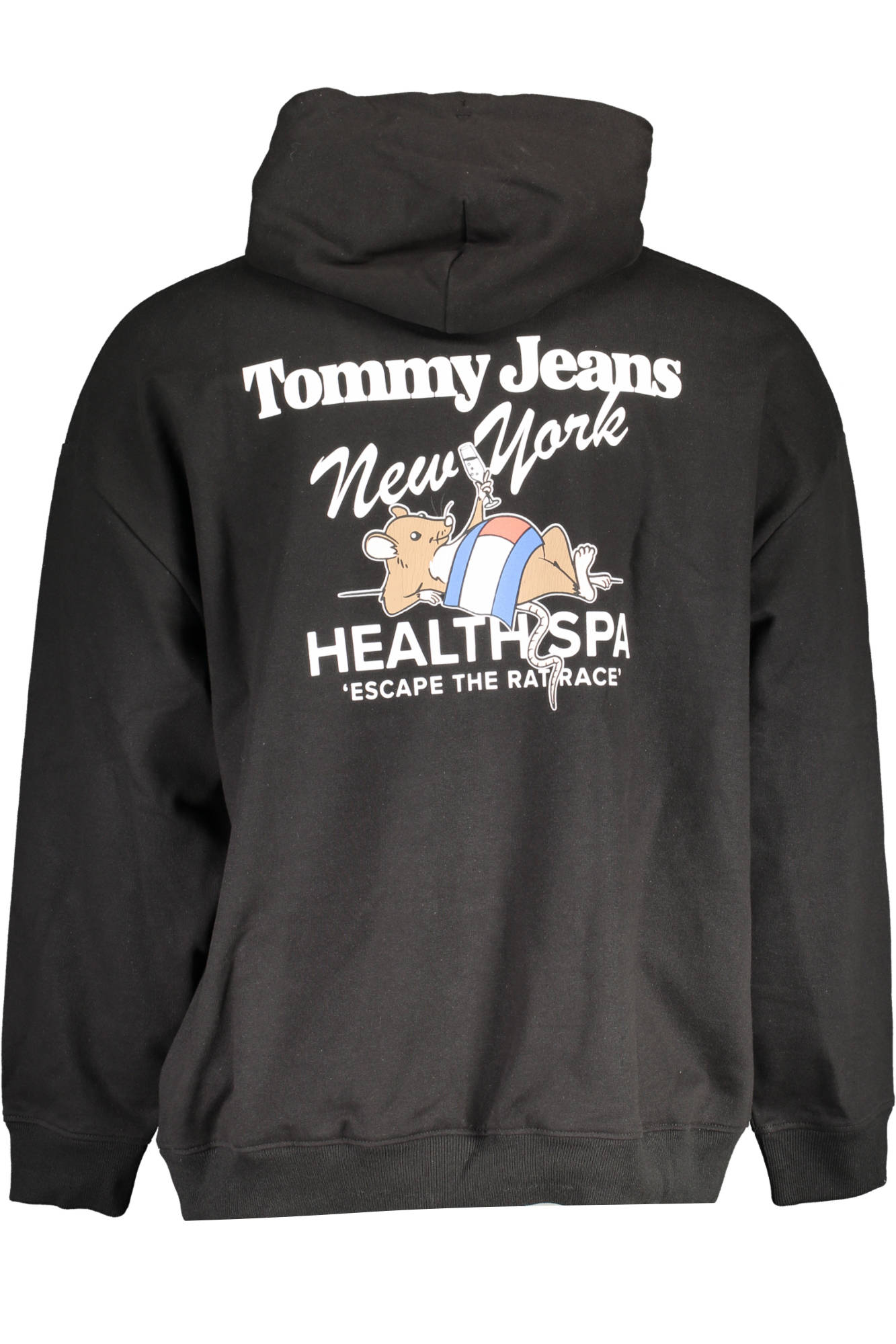 TOMMY HILFIGER FELPA SENZA ZIP UOMO NERO TAGLIA = L