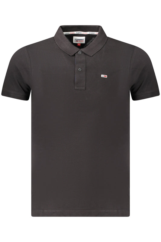 TOMMY HILFIGER POLO MANICHE CORTE UOMO NERO TAGLIA = L