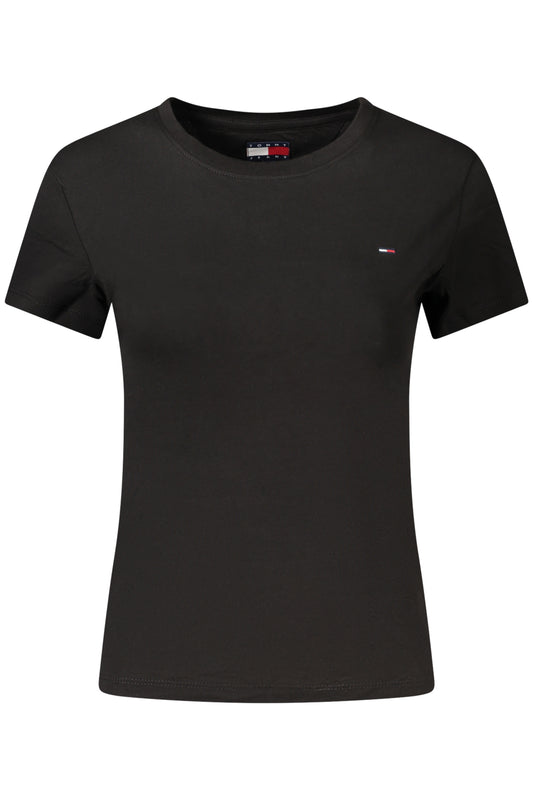 TOMMY HILFIGER T-SHIRT MANICHE CORTE DONNA NERO TAGLIA = S