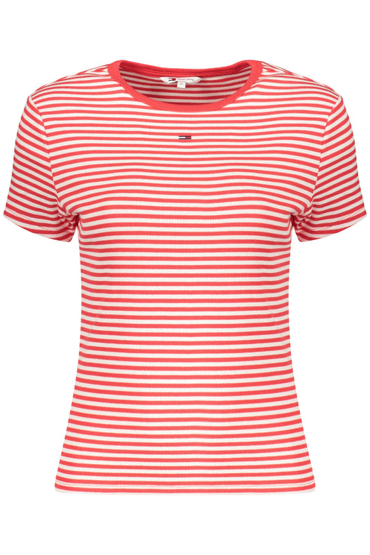 TOMMY HILFIGER T-SHIRT MANICHE CORTE DONNA ROSSO TAGLIA = M