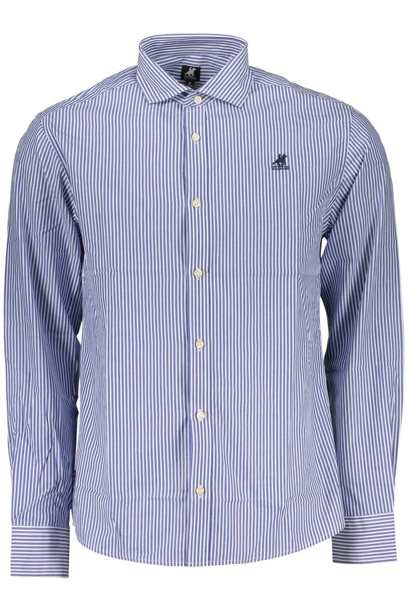 U.S. GRAND CAMICIA MANICHE LUNGHE UOMO BLU TAGLIA = S