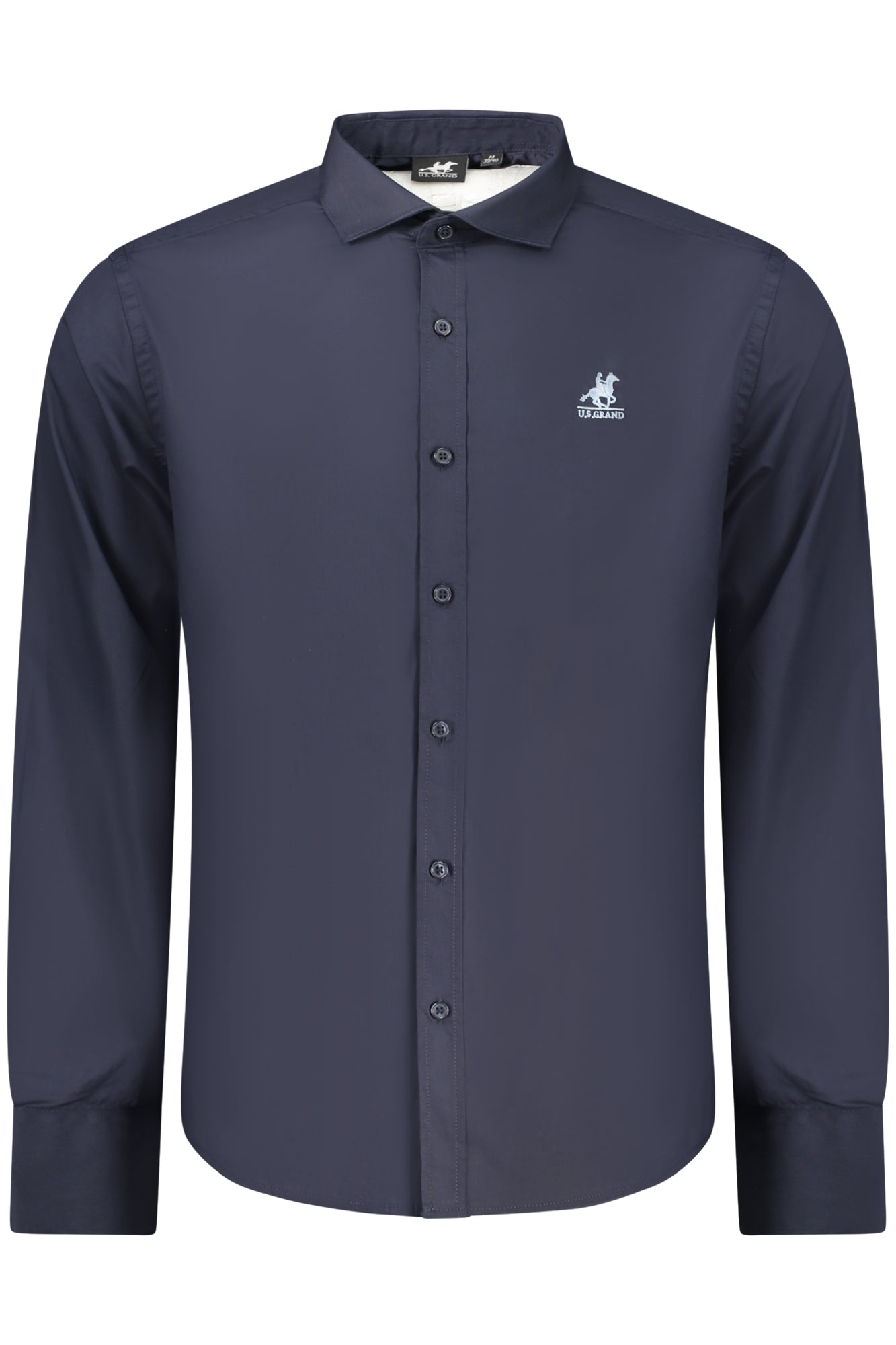U.S. GRAND CAMICIA MANICHE LUNGHE UOMO BLU TAGLIA = L
