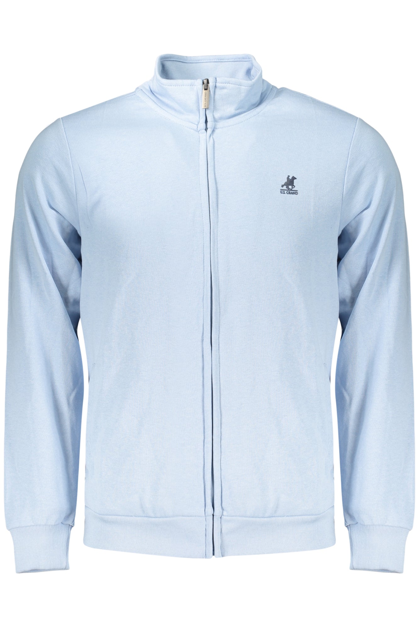 U.S. GRAND FELPA CON ZIP UOMO AZZURRO TAGLIA = L