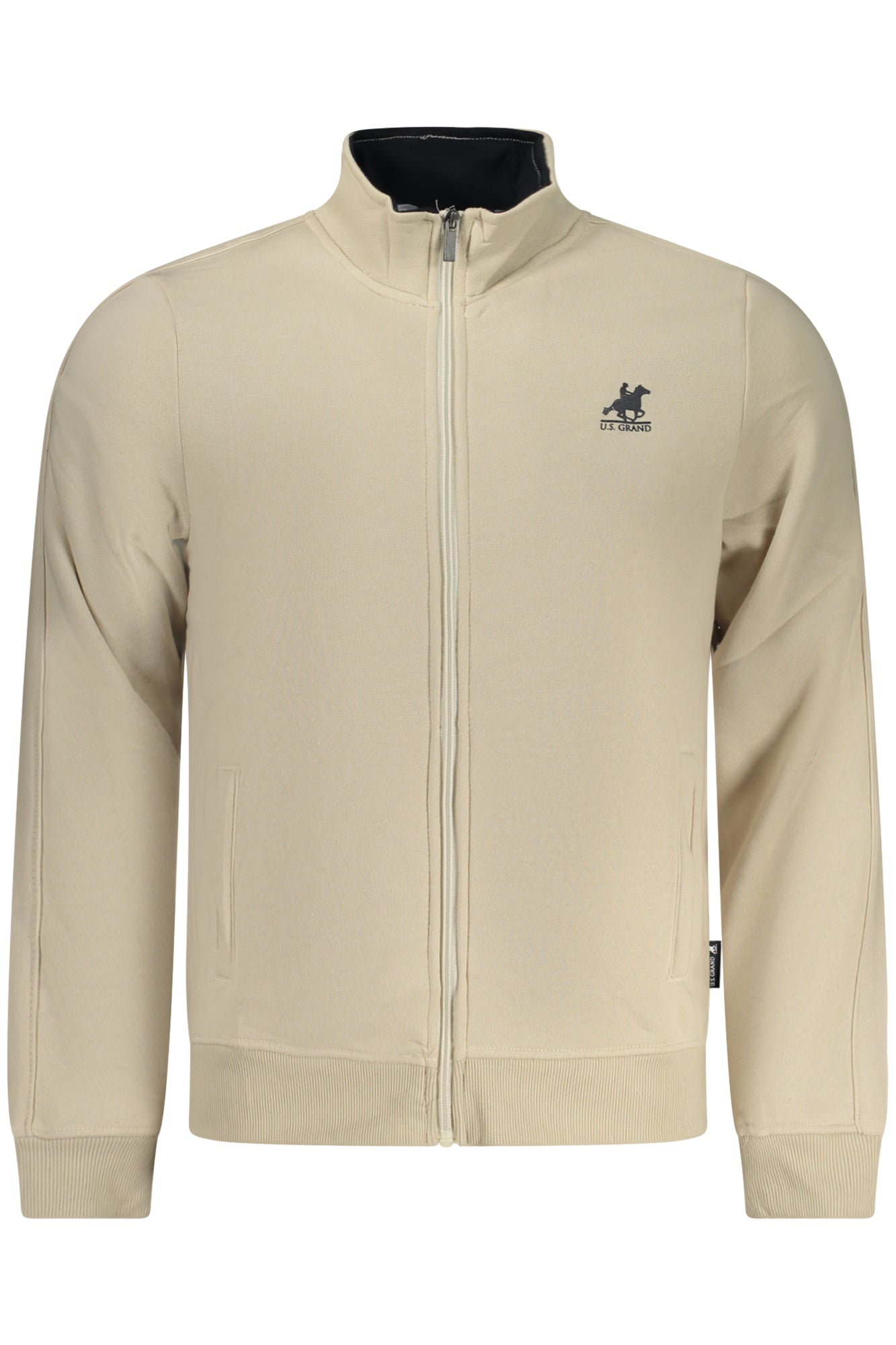 U.S. GRAND FELPA CON ZIP UOMO BEIGE TAGLIA = M