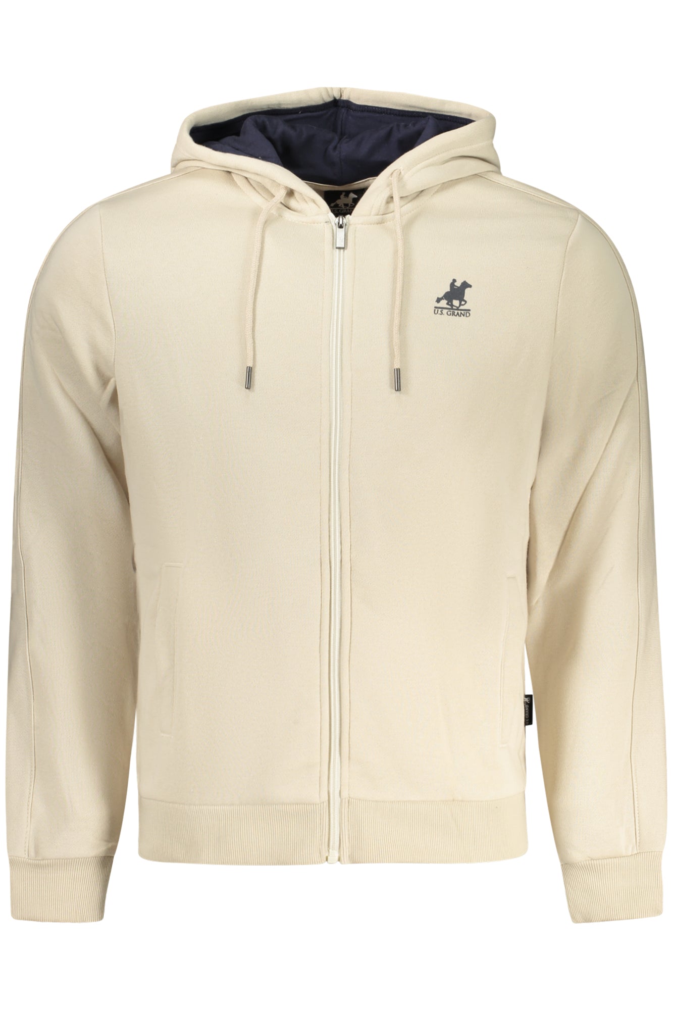 U.S. GRAND FELPA CON ZIP UOMO BEIGE TAGLIA = L