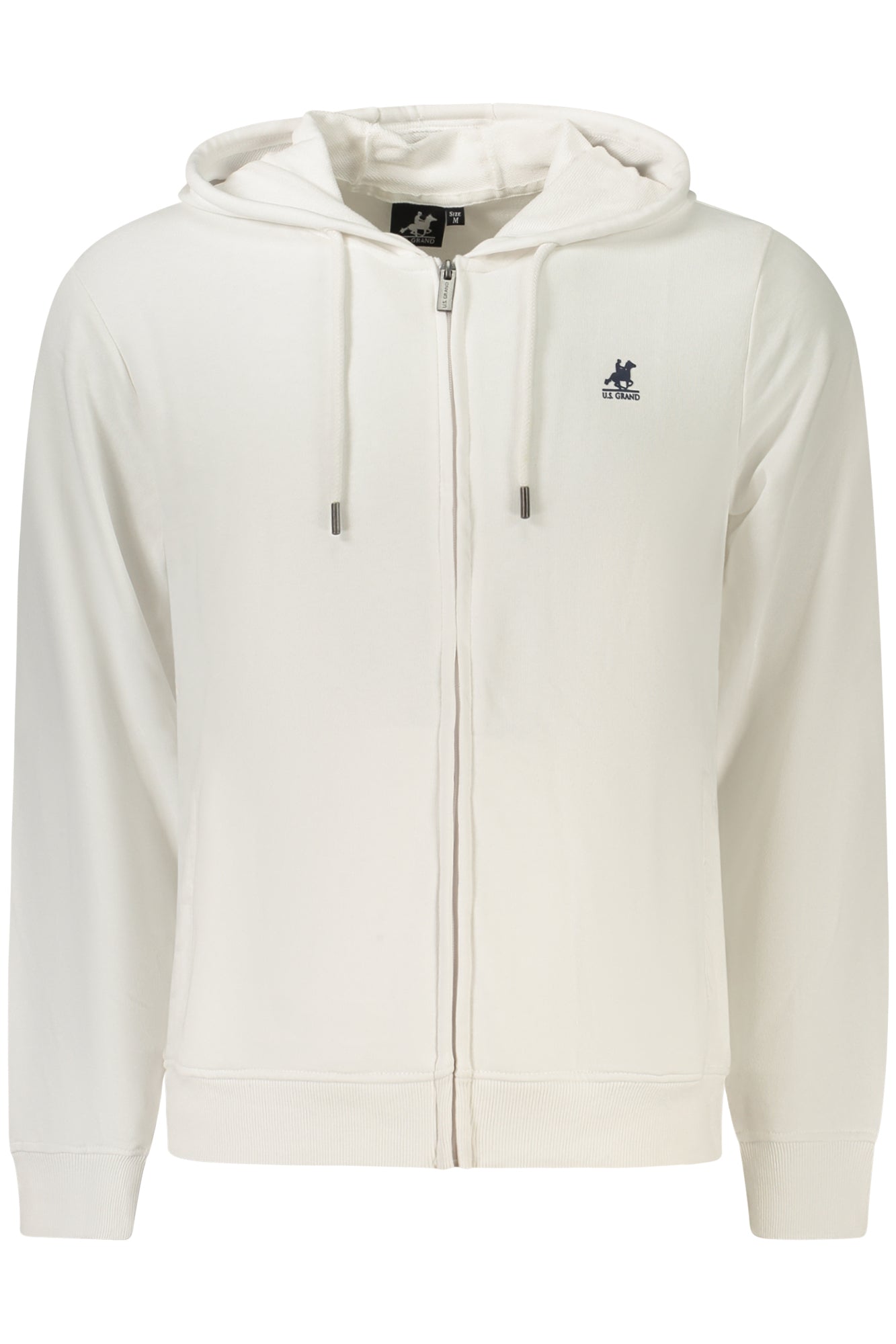 U.S. GRAND FELPA CON ZIP UOMO BIANCO TAGLIA = L