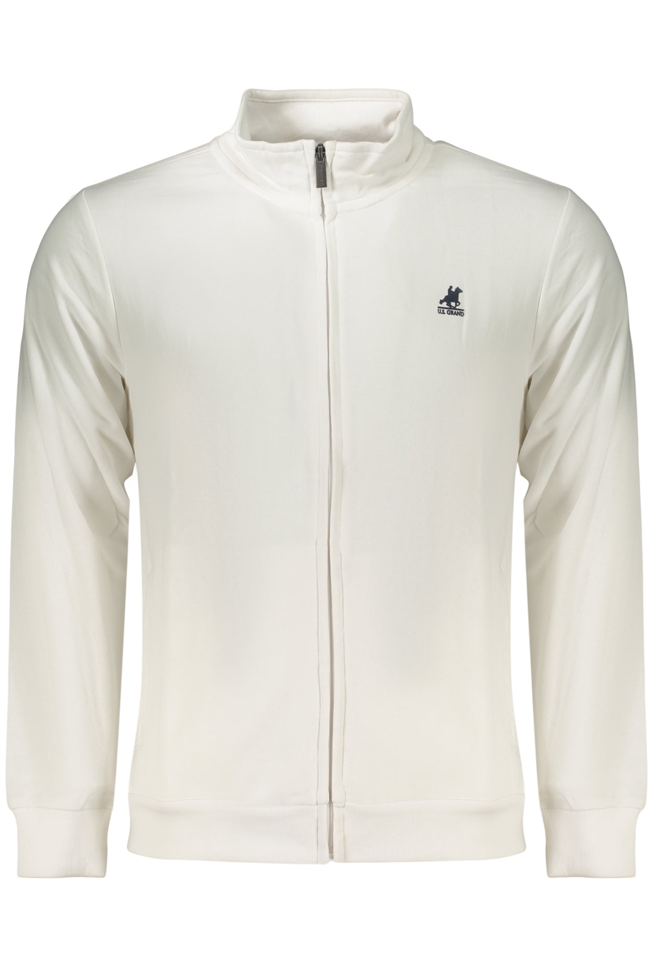 U.S. GRAND FELPA CON ZIP UOMO BIANCO TAGLIA = L