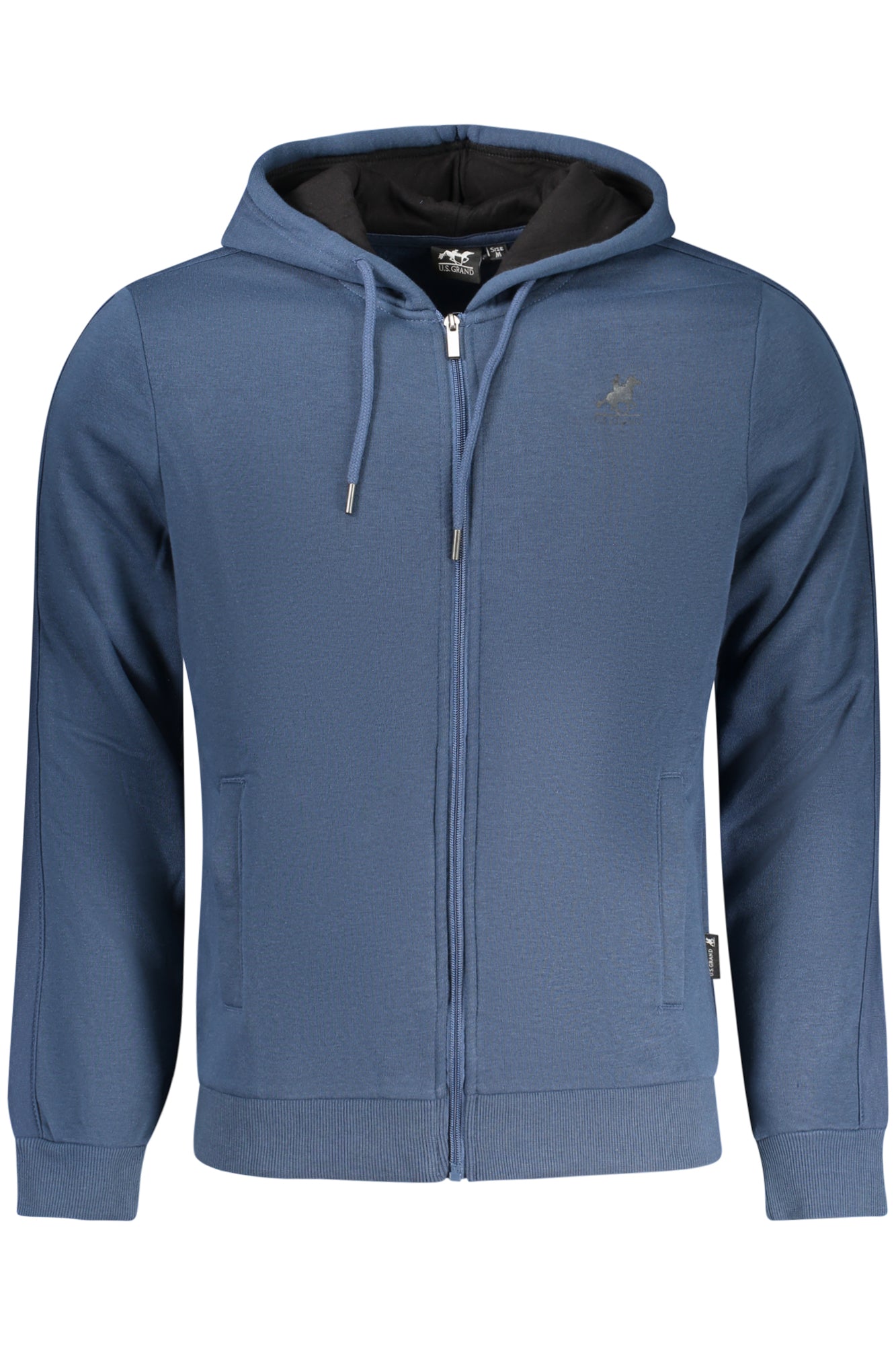U.S. GRAND FELPA CON ZIP UOMO BLU TAGLIA = XL