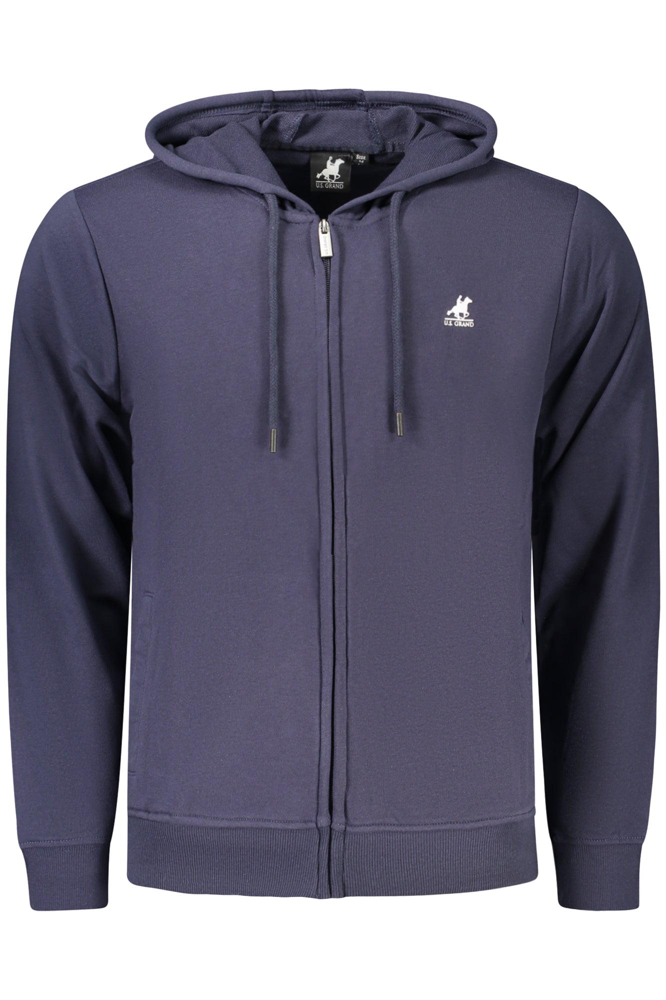 U.S. GRAND FELPA CON ZIP UOMO BLU TAGLIA = S
