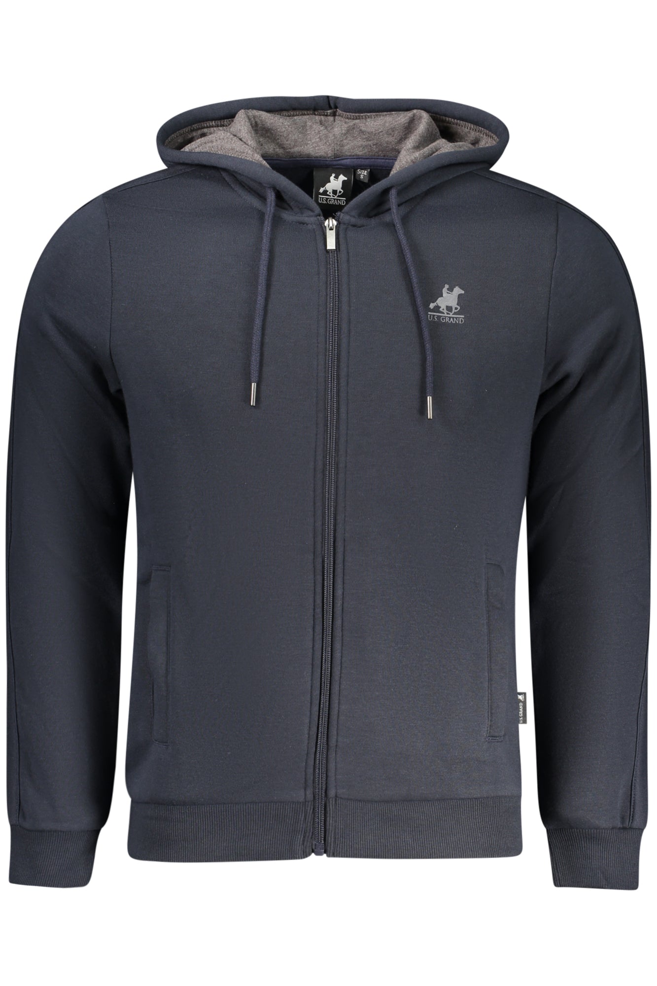 U.S. GRAND FELPA CON ZIP UOMO BLU TAGLIA = S