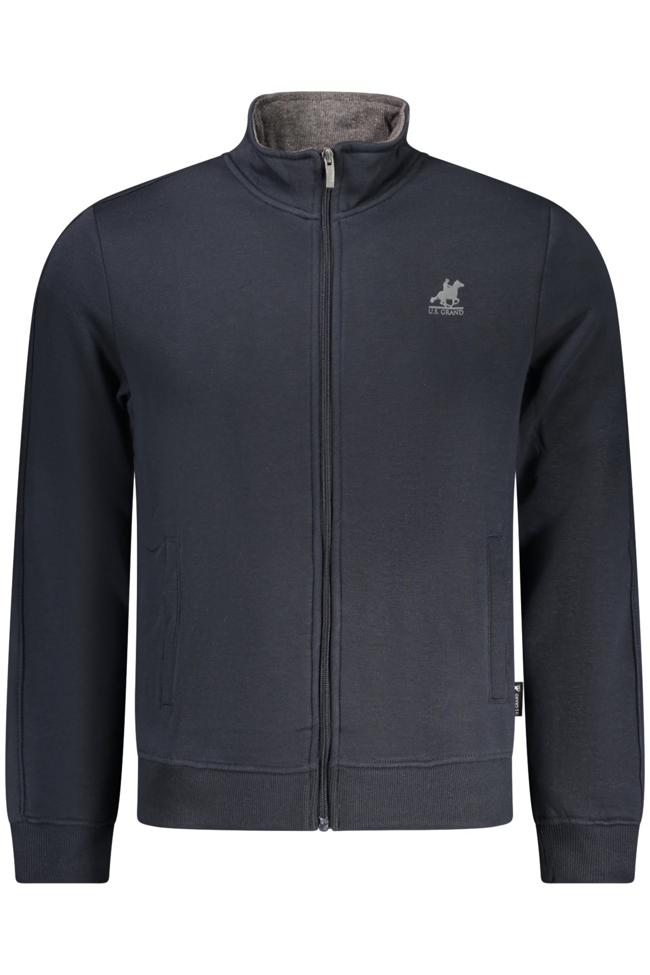 U.S. GRAND FELPA CON ZIP UOMO BLU TAGLIA = 2XL