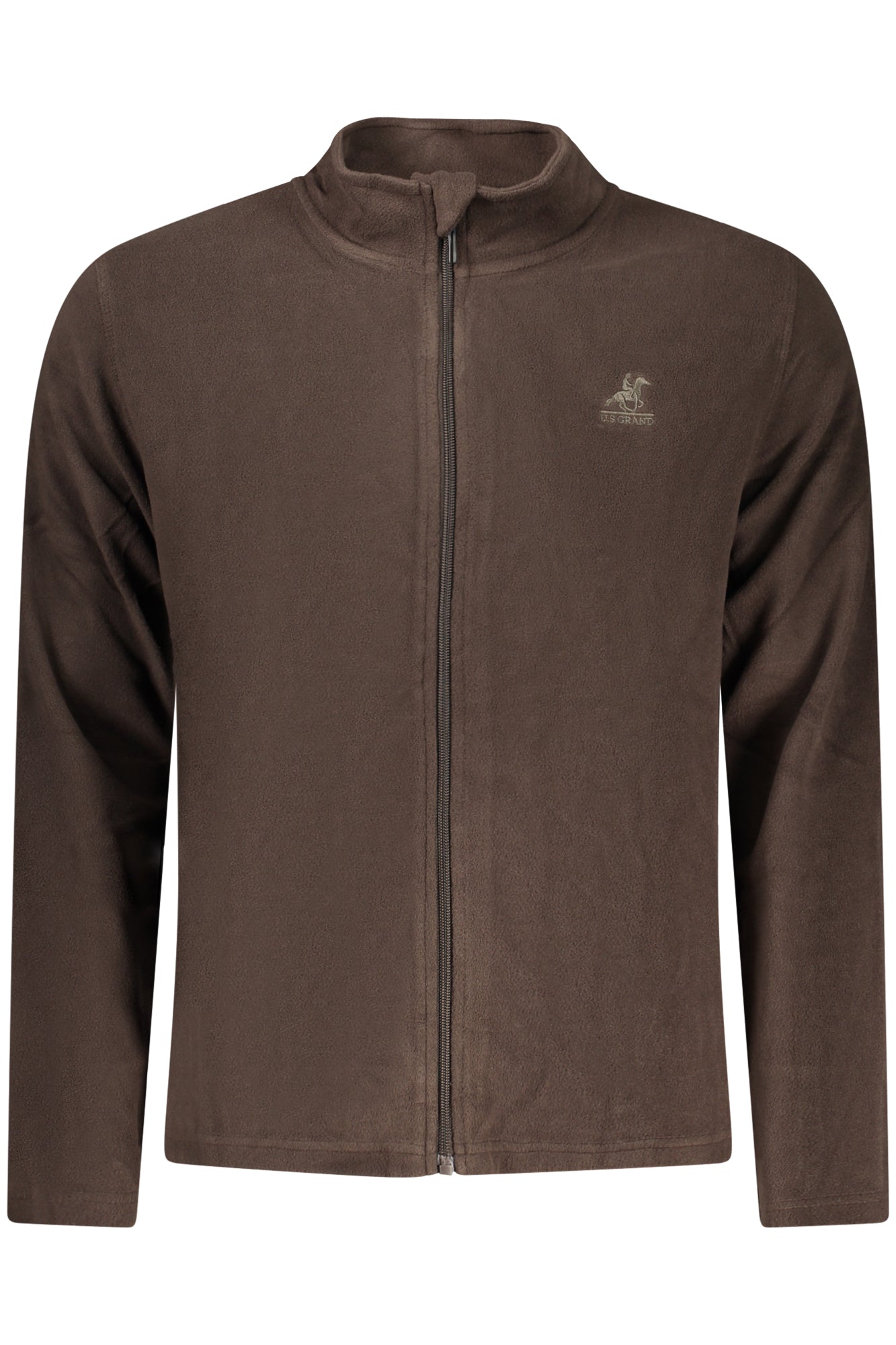 U.S. GRAND FELPA CON ZIP UOMO MARRONE TAGLIA = S