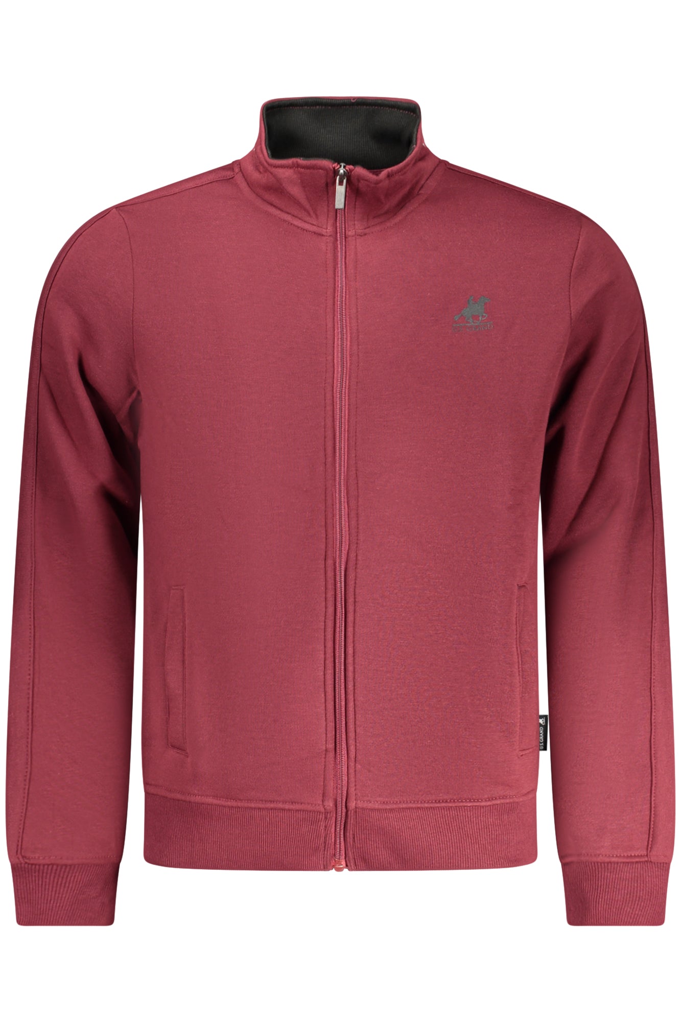 U.S. GRAND FELPA CON ZIP UOMO ROSSO TAGLIA = M