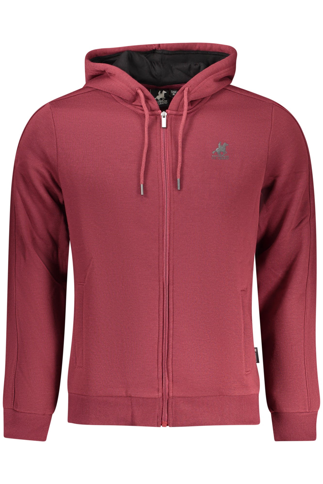 U.S. GRAND FELPA CON ZIP UOMO ROSSO TAGLIA = XL