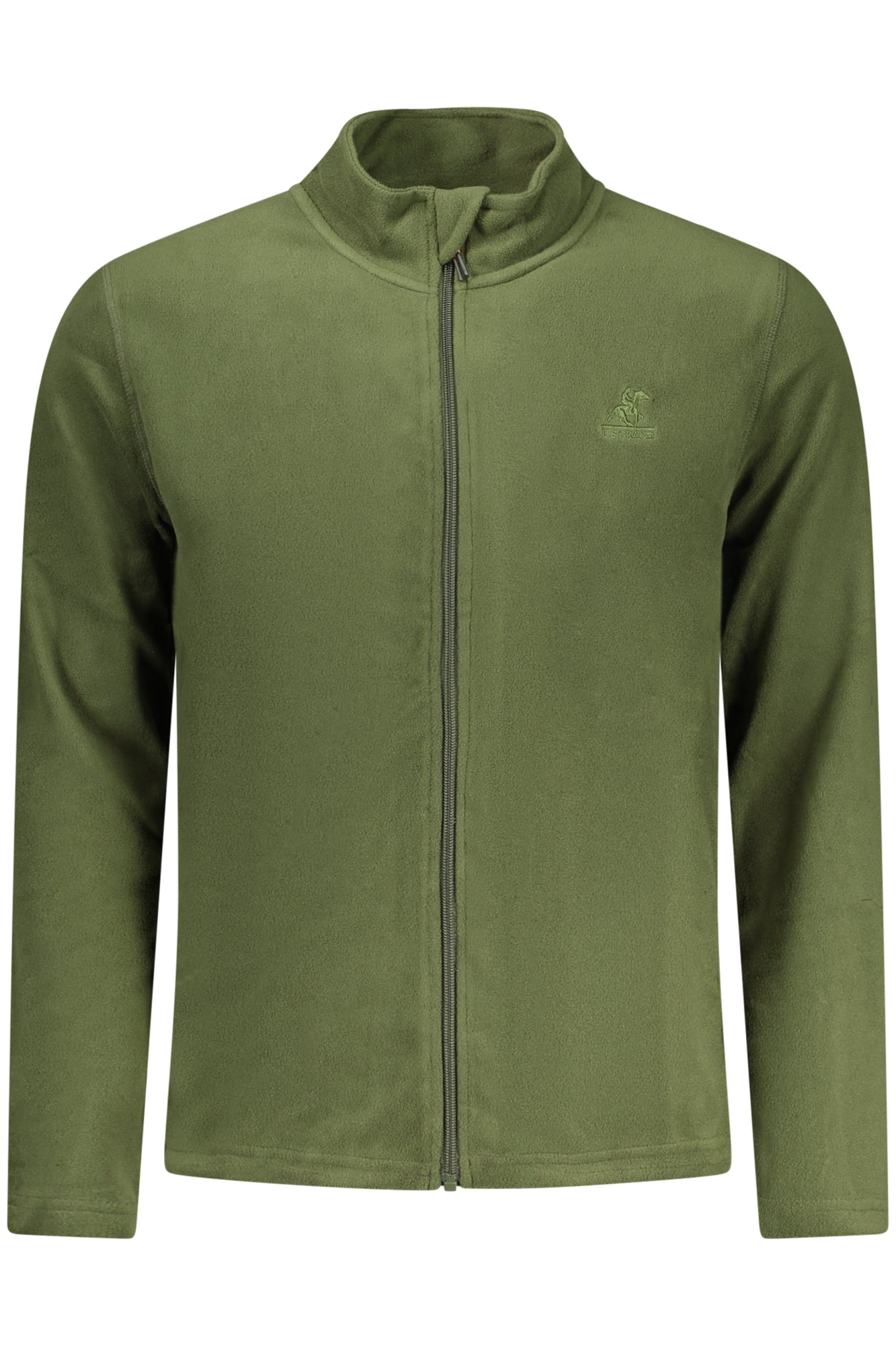 U.S. GRAND FELPA CON ZIP UOMO VERDE TAGLIA = S