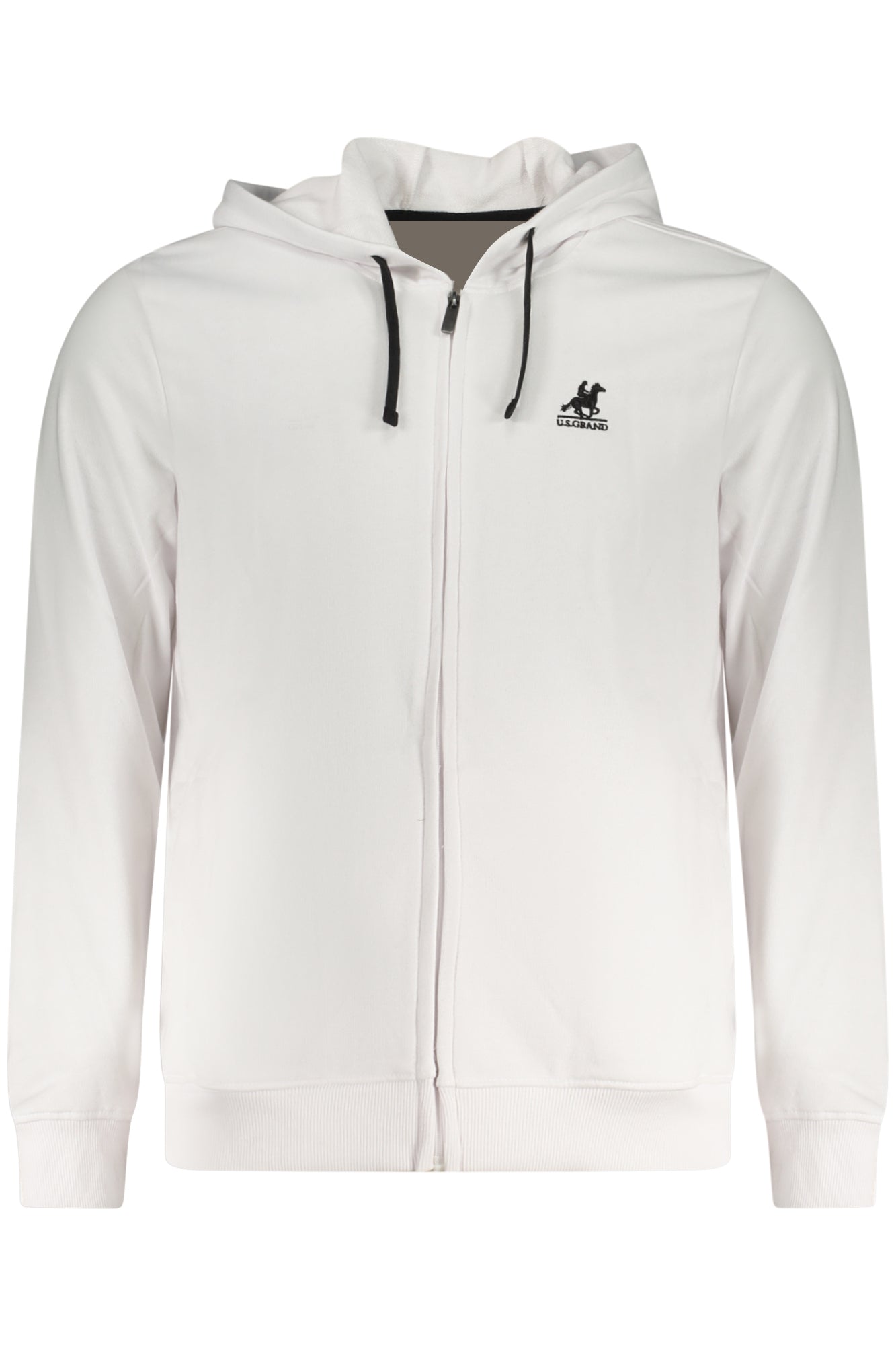 U.S. GRAND FELPA CON ZIP UOMO BIANCO TAGLIA = 2XL