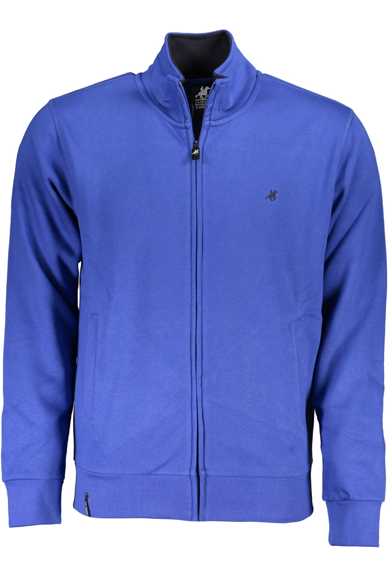U.S. GRAND FELPA CON ZIP UOMO BLU TAGLIA = M