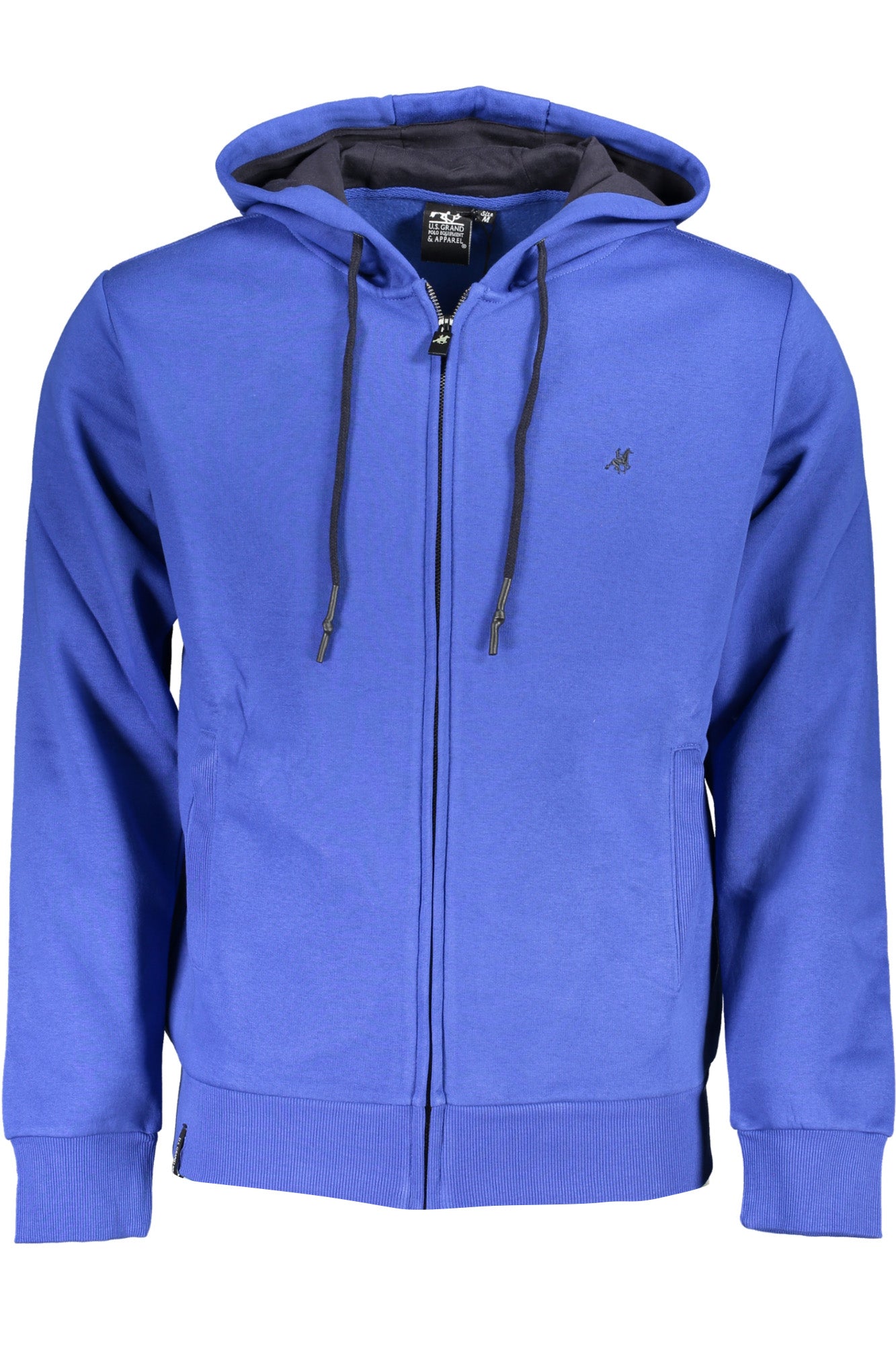 U.S. GRAND FELPA CON ZIP UOMO BLU TAGLIA = 2XL