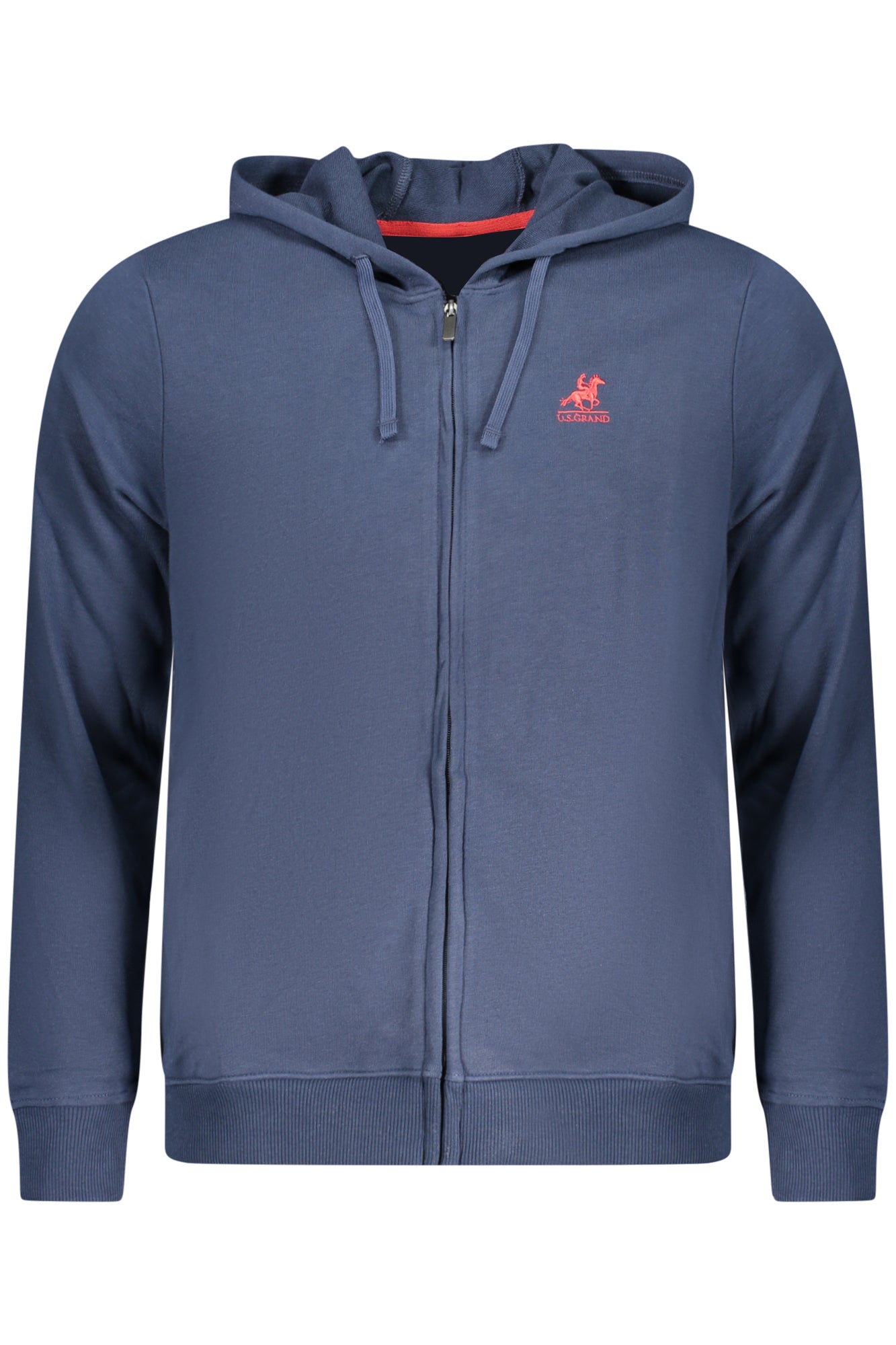 U.S. GRAND FELPA CON ZIP UOMO BLU TAGLIA = M